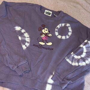 Disney Mickey Mouse Tie Dye Crewneck Sweatshirt Size Medium
